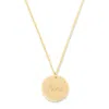 Evesaddiction Engravable Round Tag Pendant In Gold