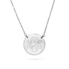 Evesaddiction Engravable Sterling Silver Disc Necklace In Silver