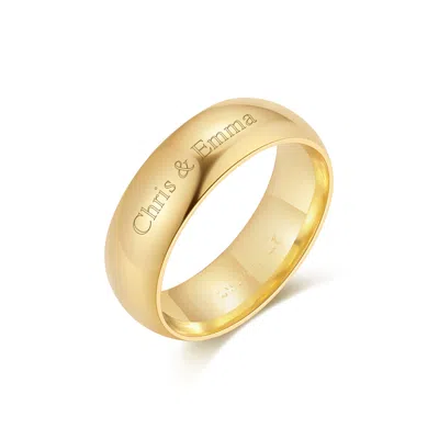 Evesaddiction Engraved Couples Message Ring - 5 / Gold / 6mm