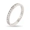Evesaddiction Extra Thin Diamond Cz Stackable Band In Silver