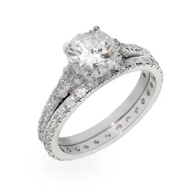 Evesaddiction Extra Thin Sterling Silver Wedding Ring Set