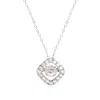 Evesaddiction Floating Cz Rhombus Silver Pendant In Silver