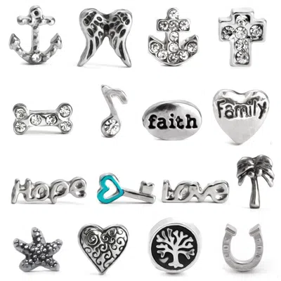 Evesaddiction Floating Locket Lifestyle Charms In Silver