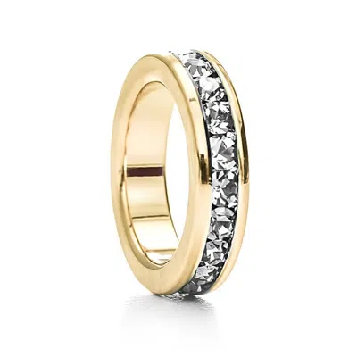 Evesaddiction Gold April Eternity Birthstone Charm In Multi