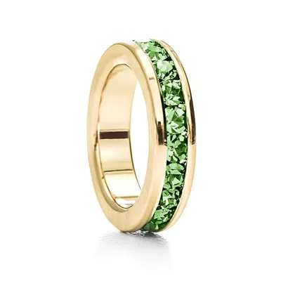 Evesaddiction Gold August Eternity Birthstone Charm In Green