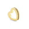 Evesaddiction Gold August Eternity Heart Charm In Gold