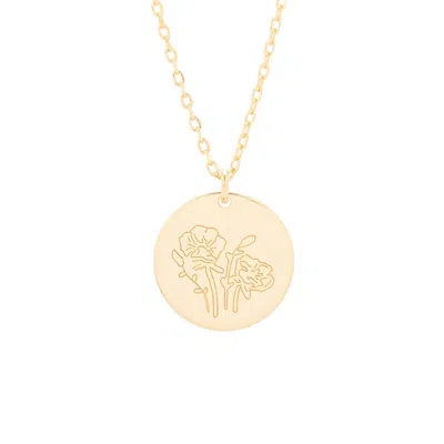 Evesaddiction Gold August Flower Pendant - Poppy