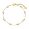 Evesaddiction Gold Beaded Birthstone Bracelet - Gold / April In Gold
