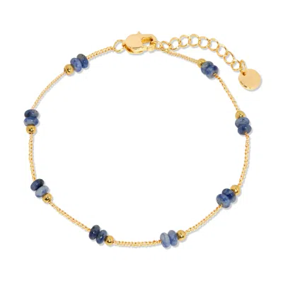 Evesaddiction Gold Beaded Birthstone Bracelet - Gold / December
