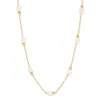 Evesaddiction Gold Beaded Birthstone Necklace - Gold / April In Gold