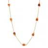 Evesaddiction Gold Beaded Birthstone Necklace - Gold / January In Gold