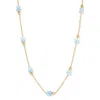 Evesaddiction Gold Beaded Birthstone Necklace - Gold / March In Gold