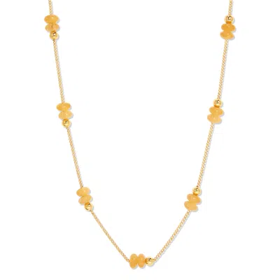 Evesaddiction Gold Beaded Birthstone Necklace - Gold / November