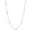 Evesaddiction Gold Beaded Birthstone Necklace - Gold / October In Gold