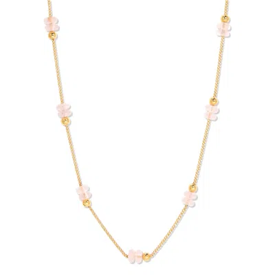 Evesaddiction Gold Beaded Birthstone Necklace - Gold / October