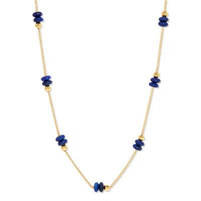 Evesaddiction Gold Beaded Birthstone Necklace - Gold / September