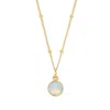 Evesaddiction Gold Custom Gemstone Pendant - June [moonstone] In Multi