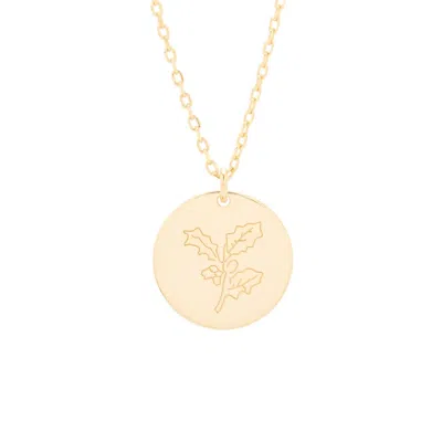 Evesaddiction Gold December Flower Pendant - Holly