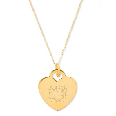Evesaddiction Gold Engravable Heart Pendant