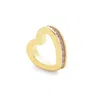 Evesaddiction Gold February Eternity Heart Charm In Gold