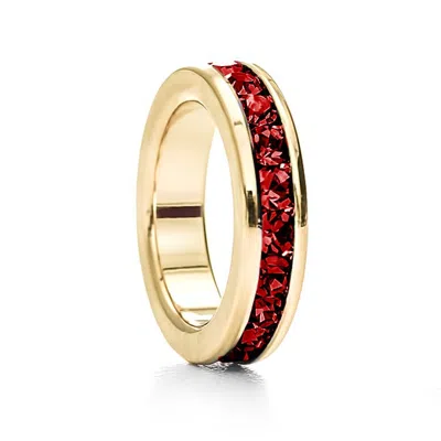 Evesaddiction Gold January Eternity Birthstone Charm In Multi