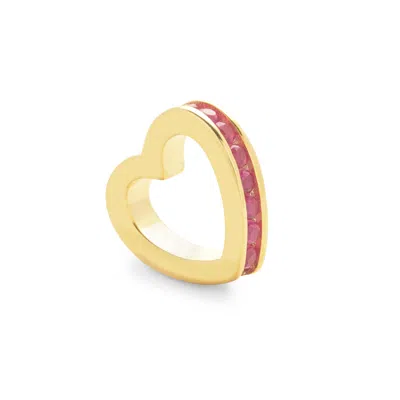 Evesaddiction Gold July Eternity Heart Charm