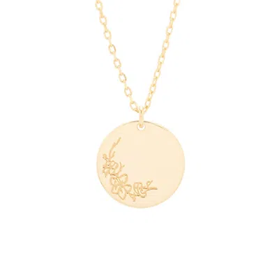 Evesaddiction Gold March Flower Pendant - Cherry Blossom