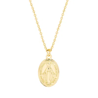 Evesaddiction Gold Mother Mary Necklace