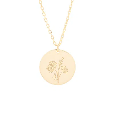 Evesaddiction Gold November Flower Pendant - Chrysanthemum
