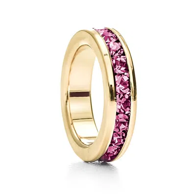 Evesaddiction Gold October Eternity Birthstone Charm In Multi