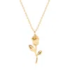 Evesaddiction Gold Plated Forever Rose Pendant In Gold