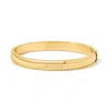 Evesaddiction Gold Plated Oval Bangle In Gold