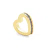 Evesaddiction Gold September Eternity Heart Charm In Gold
