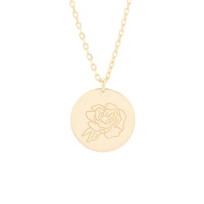 Evesaddiction Gold September Flower Pendant - Peony