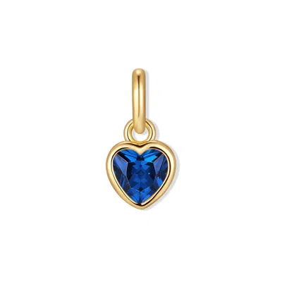 Evesaddiction Heart Bezel Birthstone Charm - Gold / September