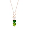 Evesaddiction Infinity Custom Heart Birthstone Necklace - Rose Gold / 3 In Gold