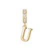 Evesaddiction Initial Dangle Charm - Gold / U In Gold