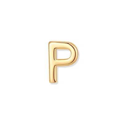 Evesaddiction Initial Floating Locket Charm - Gold / P
