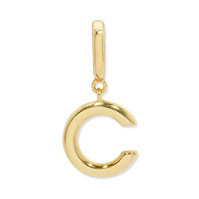 Evesaddiction Initial Hinge Charm - Gold / C
