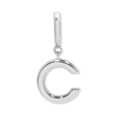 Evesaddiction Initial Hinge Charm - Silver / C In Metallic