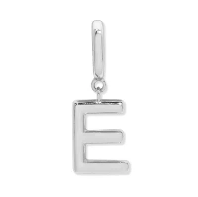 Evesaddiction Initial Hinge Charm - Silver / E In Metallic