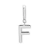 Evesaddiction Initial Hinge Charm - Silver / F In White