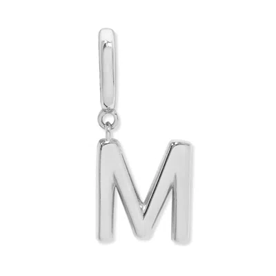 Evesaddiction Initial Hinge Charm - Silver / M In Metallic