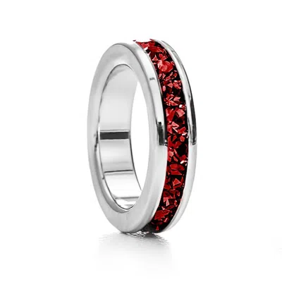 Evesaddiction January Birthstone Eternity Charm In Silver