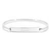 Evesaddiction Ladies Simple Thin Bangle Id Bracelet In Silver