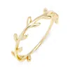 Evesaddiction Leaf Branch Gold Stackable Ring In Gold