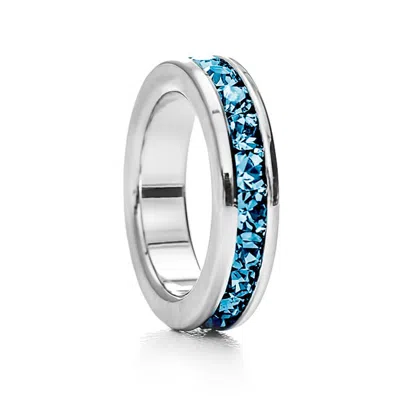 Evesaddiction March Birthstone Eternity Charm In Silver