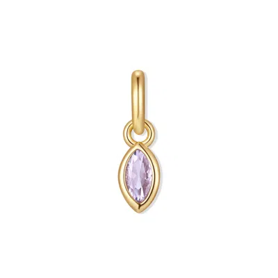 Evesaddiction Marquise Bezel Birthstone Charm - Gold / June
