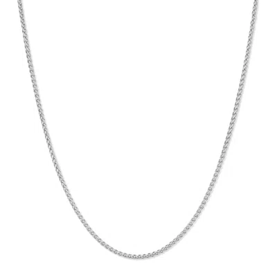 Evesaddiction Men's 2mm Wheat Chain Necklace In Silver