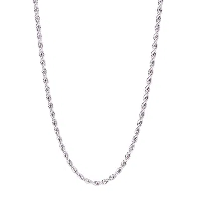 Evesaddiction Men's 4mm Rope Chain Necklace
